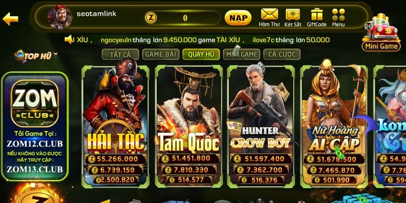 Những sản phẩm game online cực hot tại zomclub